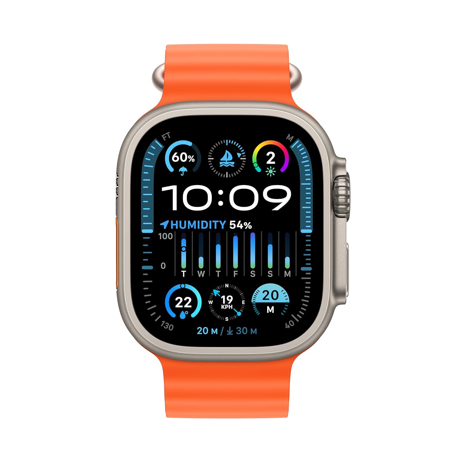 Apple Watch Ultra 2 GPS + Cellular, 49mm Titanium Case.