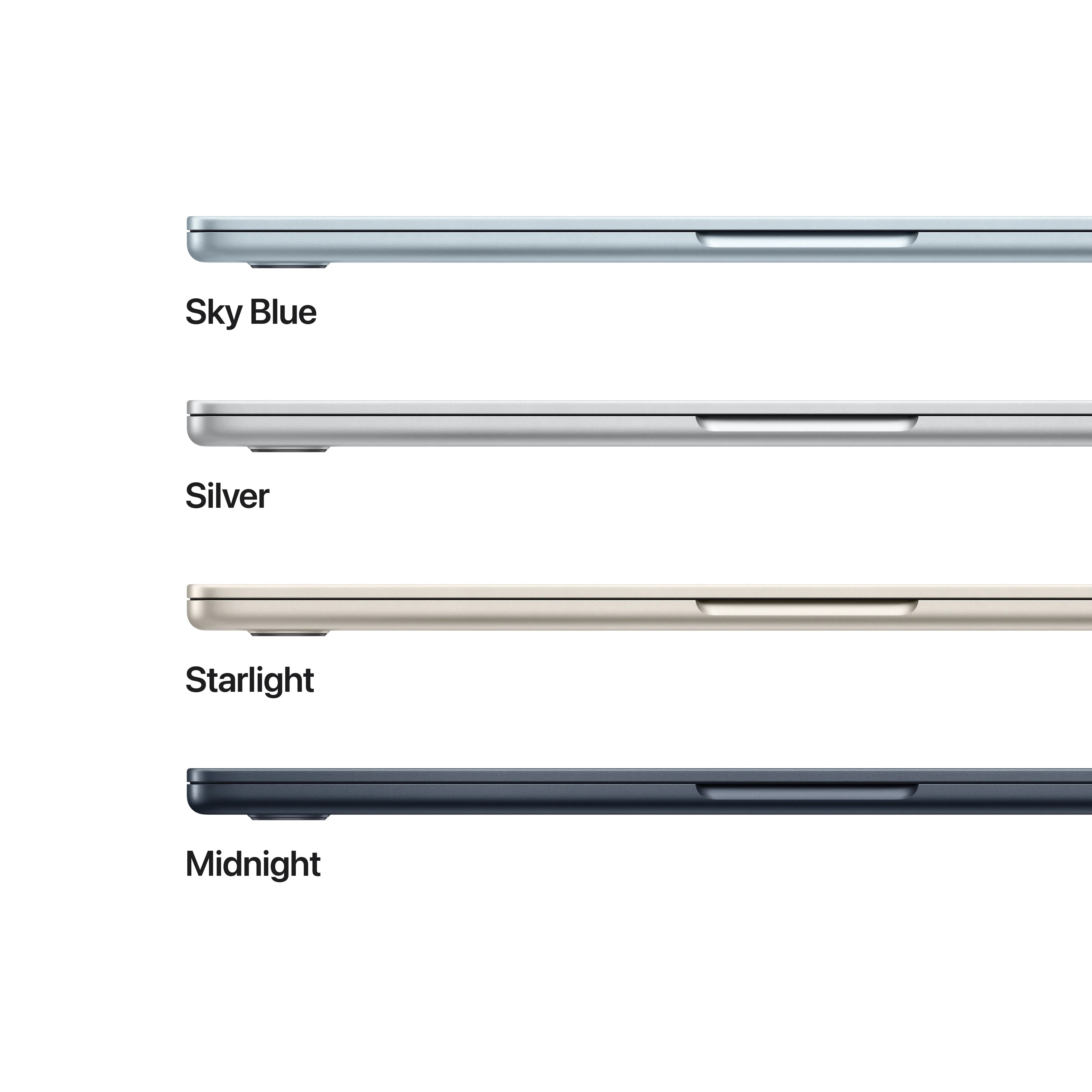 13-inch MacBook Air: Apple M4 chip with 10-core CPU and 10-core GPU.