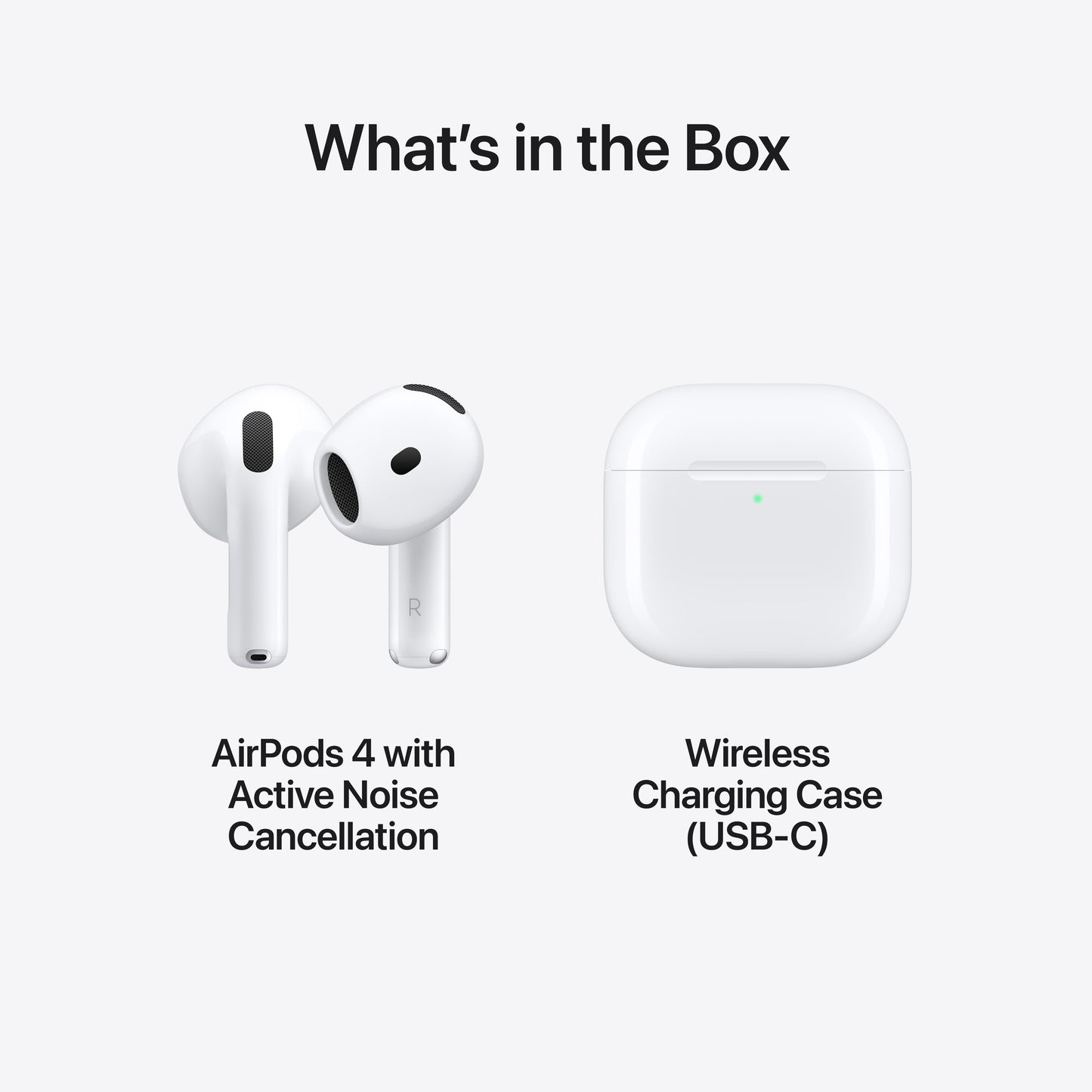 AirPods 4 with Active Noise Cancellation.