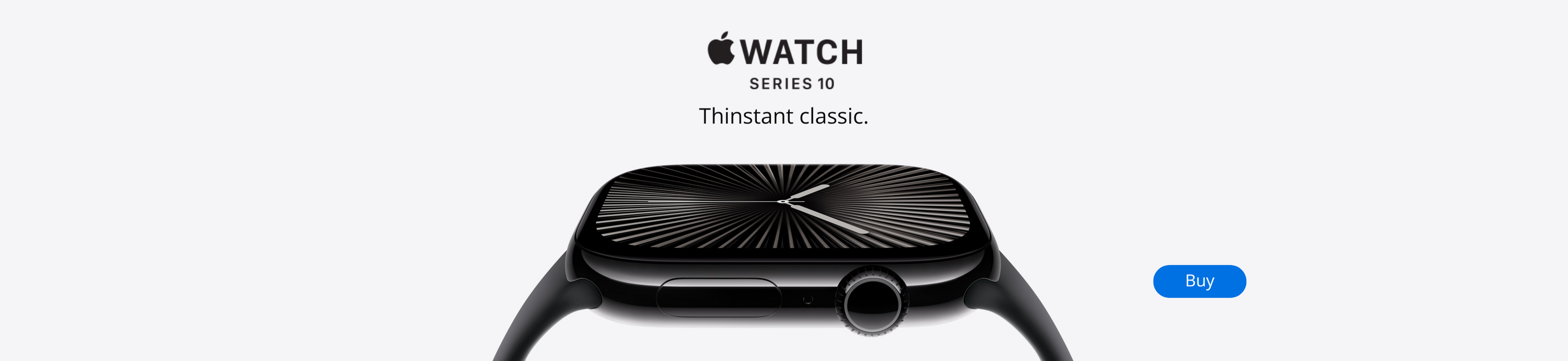 Apple Watch Series 10 with 45mm aluminum case and midnight sport band, available at iStore Mauritius.