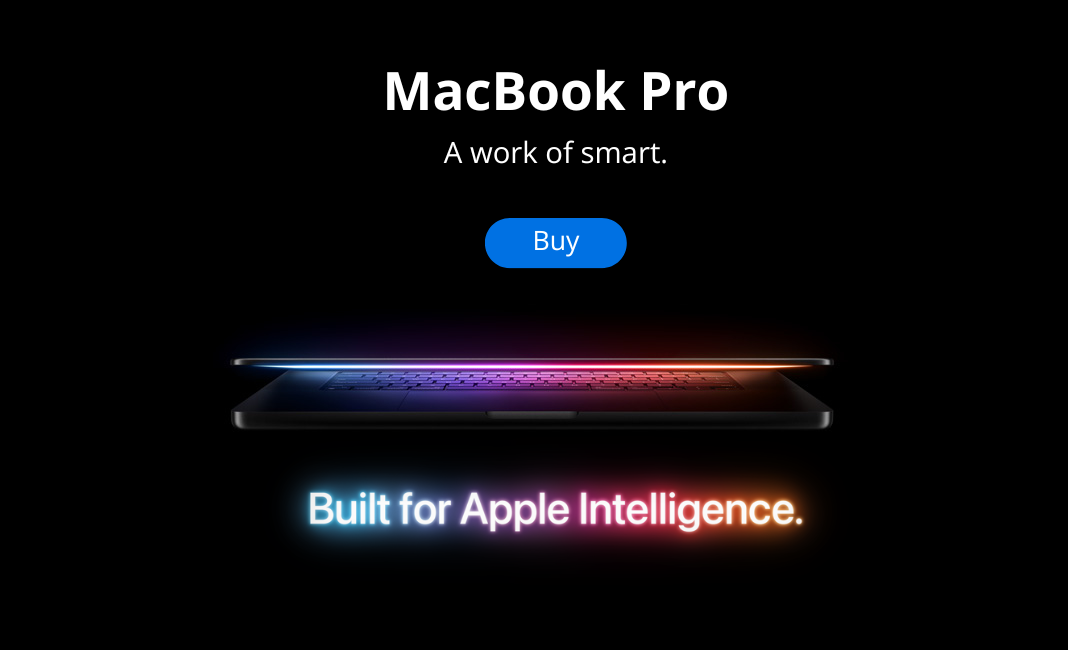 MacBook Pro M4 open, displaying the high-resolution Retina screen and backlit keyboard, sold by iStore Mauritius.
