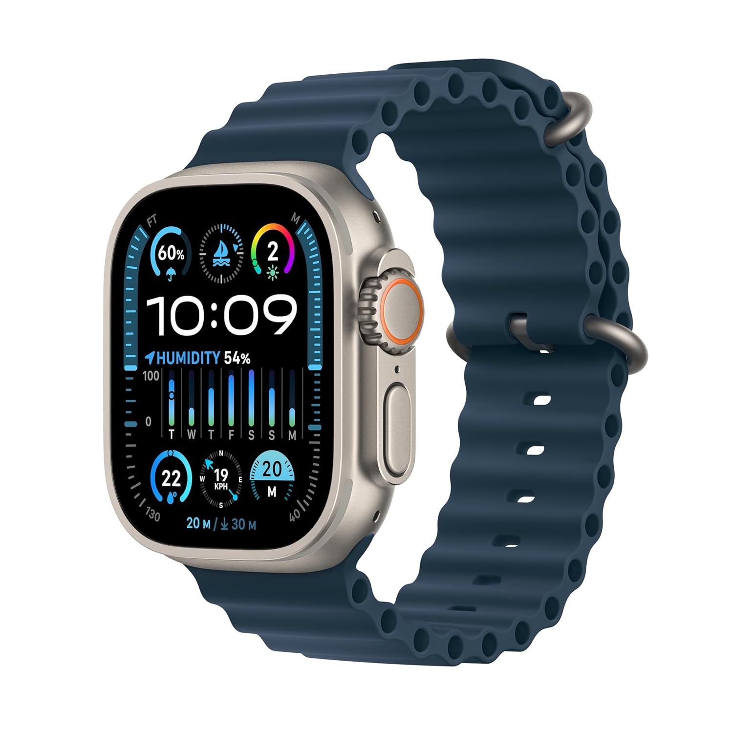 Apple Watch Ultra 2 GPS + Cellular, boîtier en titane de 49 mm