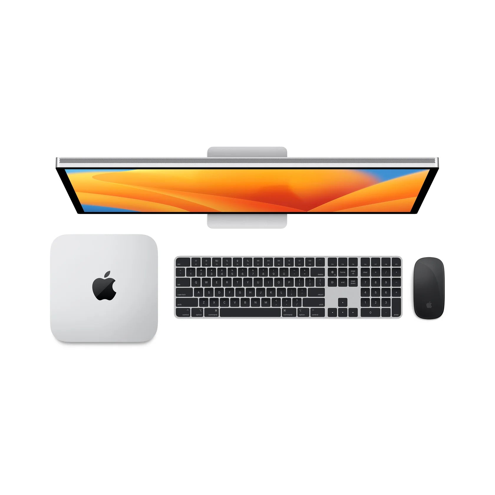 Top angle of Apple Mac mini M2 showcasing Apple’s minimalist design – available in Mauritius